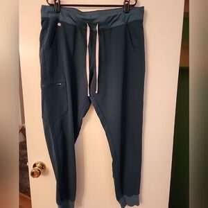 Figs Zamora Teal Scrub Pants